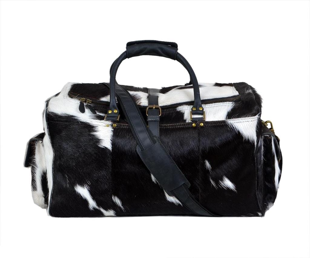 Cowhide Hair on Leather Travel Bag - The Tool Store