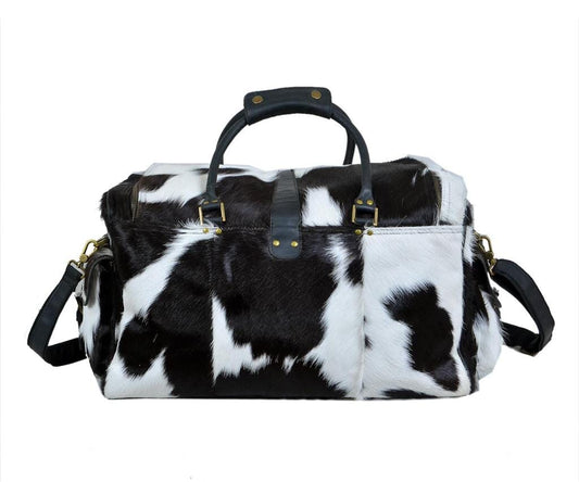 Cowhide Hair on Leather Travel Bag - The Tool Store