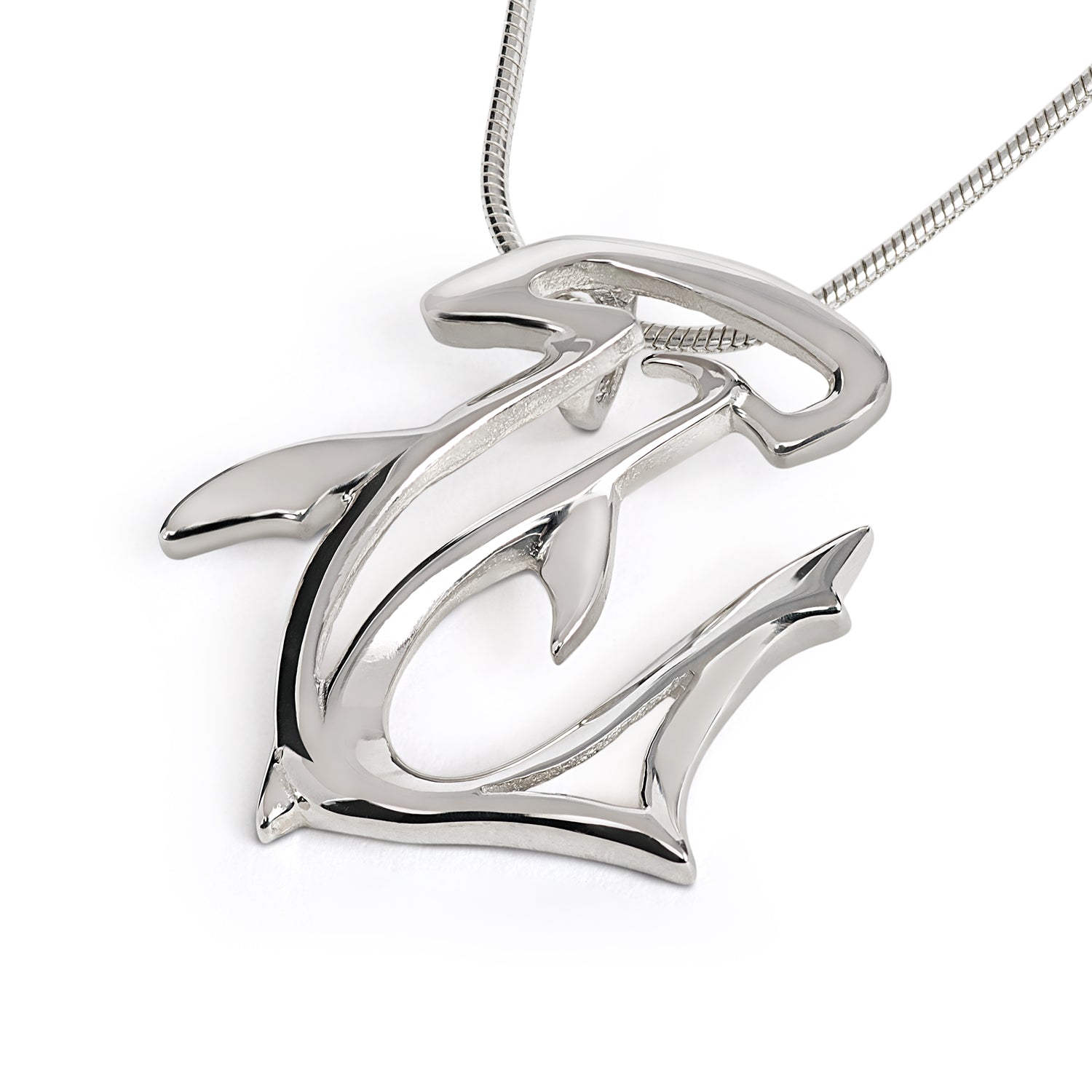 Hammerhead Shark Necklace -Sterling Silver Shark Pendant, Shark Jewelry for Women, Gifts for Shark Lovers - The Tool Store