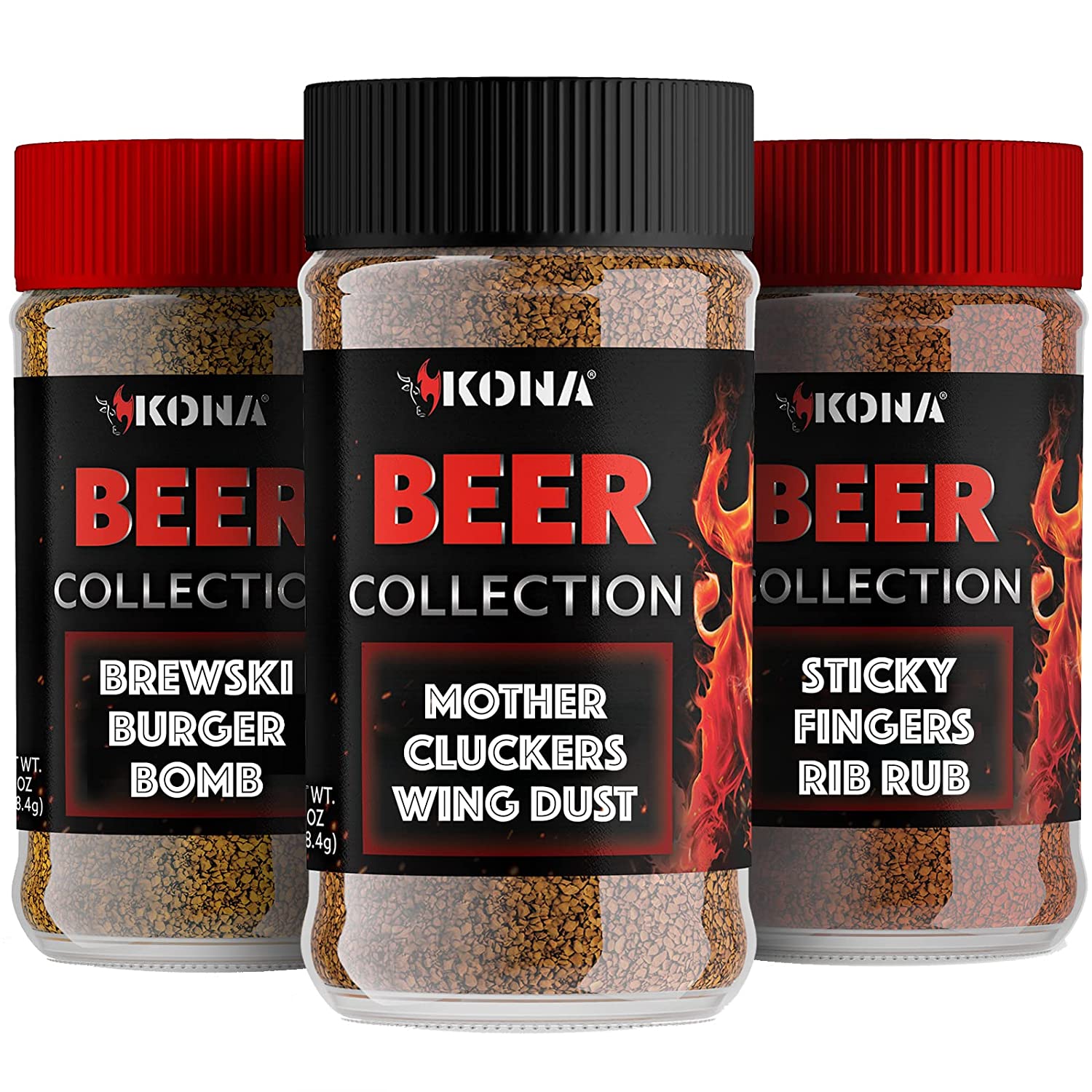 Kona Grilling Spices Gift Set For Men - Beer Flavored Herb, Spice and Seasoning Collection For Wings, Burgers, Ribs - The Tool Store