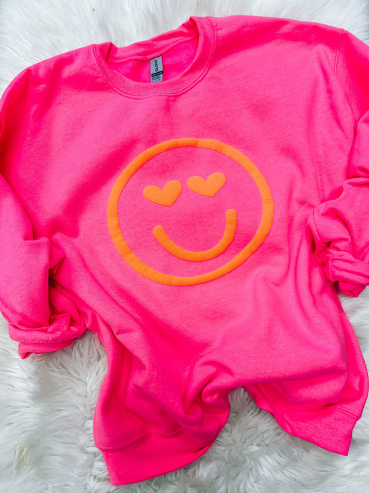 Heart Face Puff Sweatshirt