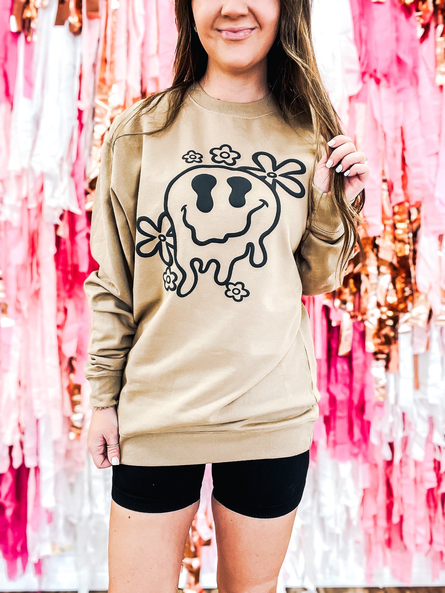 Retro Drip Smiley Sweatshirt