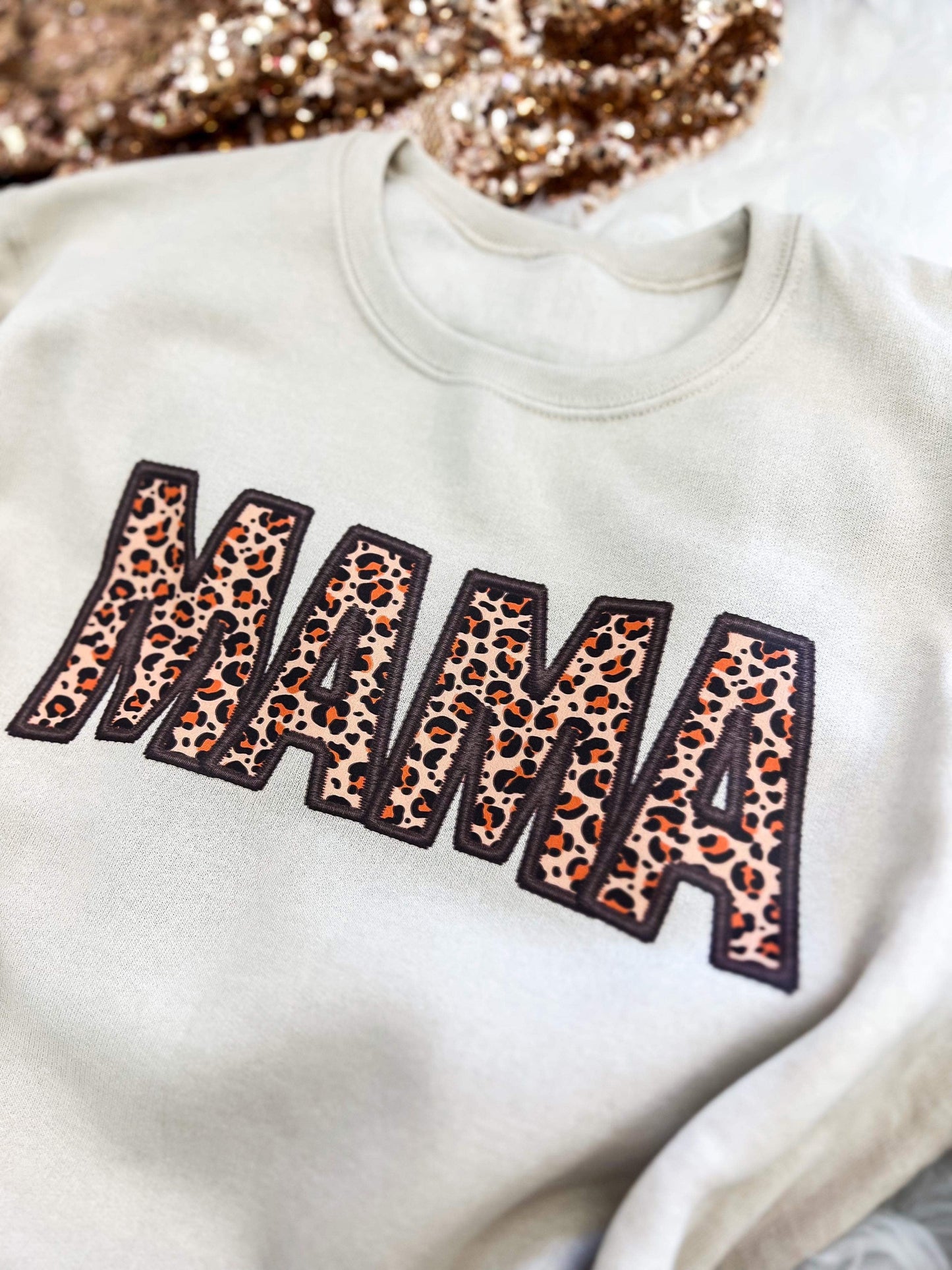 Mama Faux Embroidery Crewneck Sweatshirt - The Tool Store
