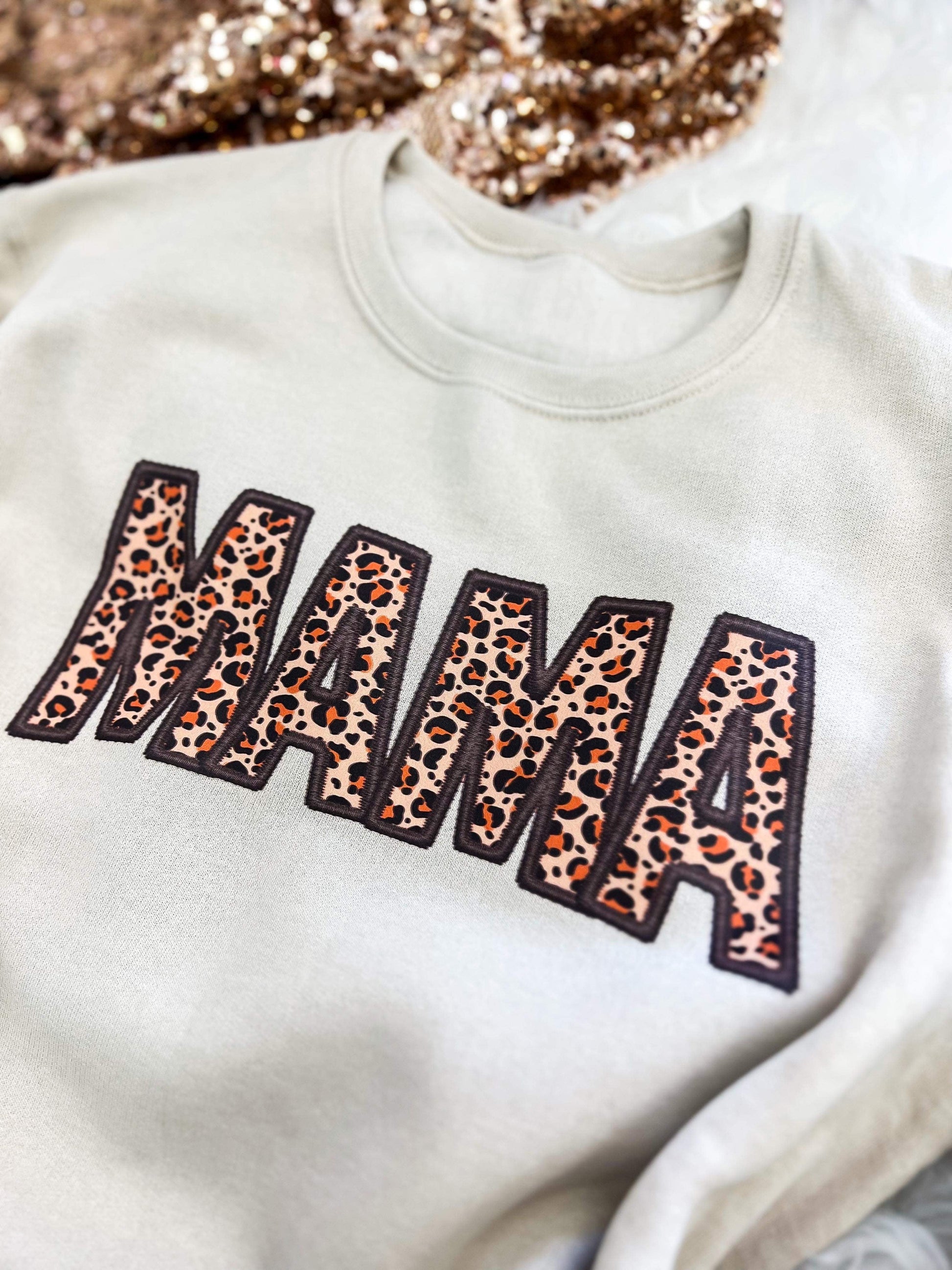 Mama Faux Embroidery Crewneck Sweatshirt - The Tool Store