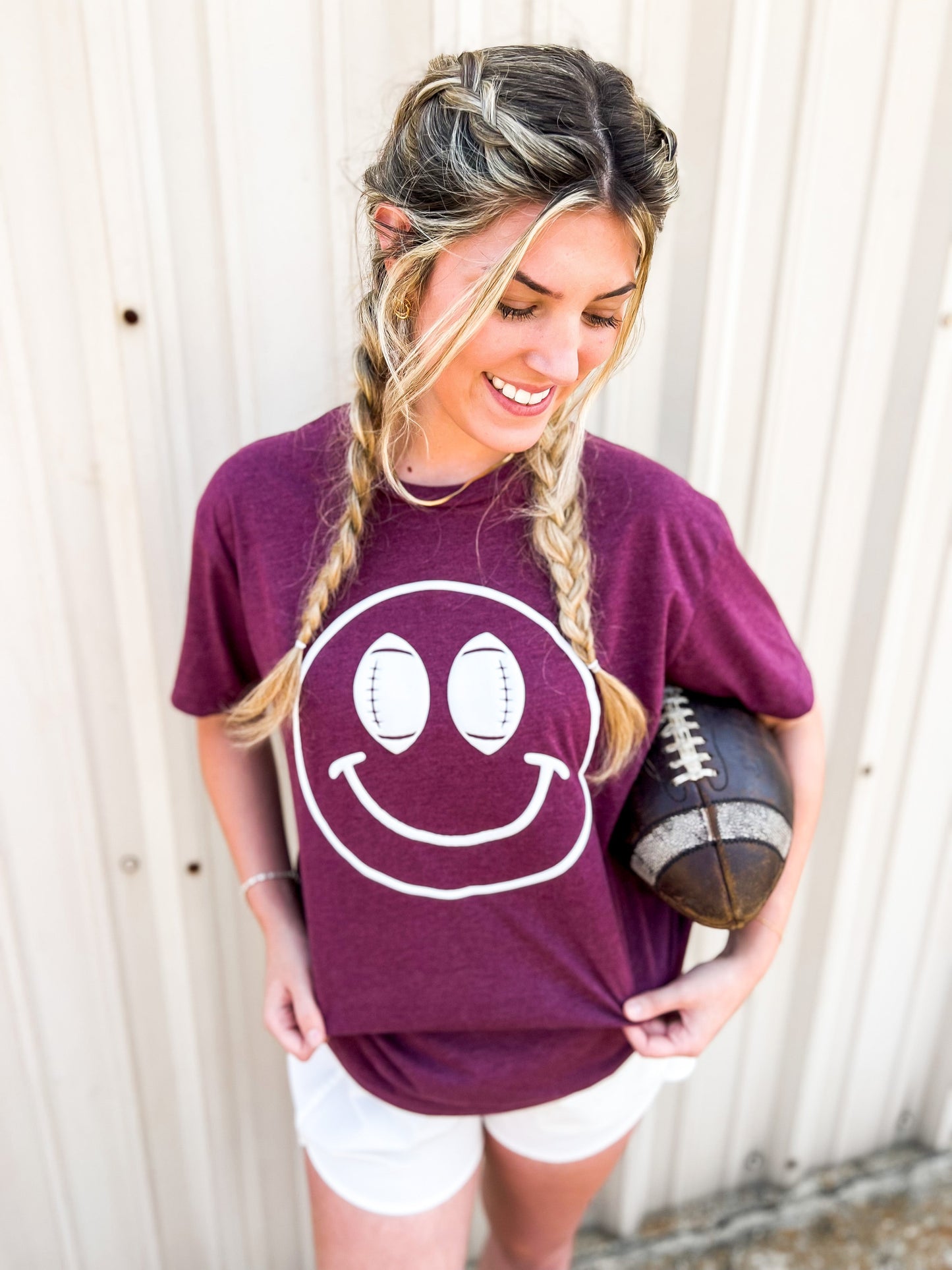 Football Smiley Tee - The Tool Store