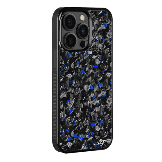 iPhone 13 Pro Max Real Blue Flake Forged Carbon Fiber Phone Case | CLASSIC Series - The Tool Store