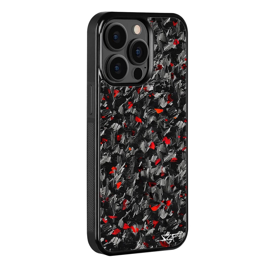 iPhone 13 Pro Max Real Red Flake Forged Carbon Fiber Phone Case | CLASSIC Series - The Tool Store