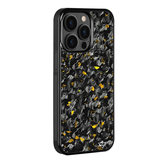 iPhone 13 Pro Real Gold Flake Forged Carbon Fiber Phone Case | CLASSIC Series - The Tool Store