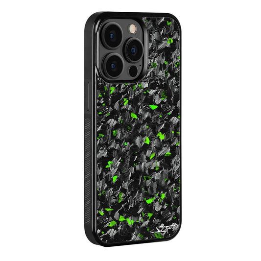 iPhone 13 Pro Real Green Flake Forged Carbon Fiber Phone Case | CLASSIC Series - The Tool Store