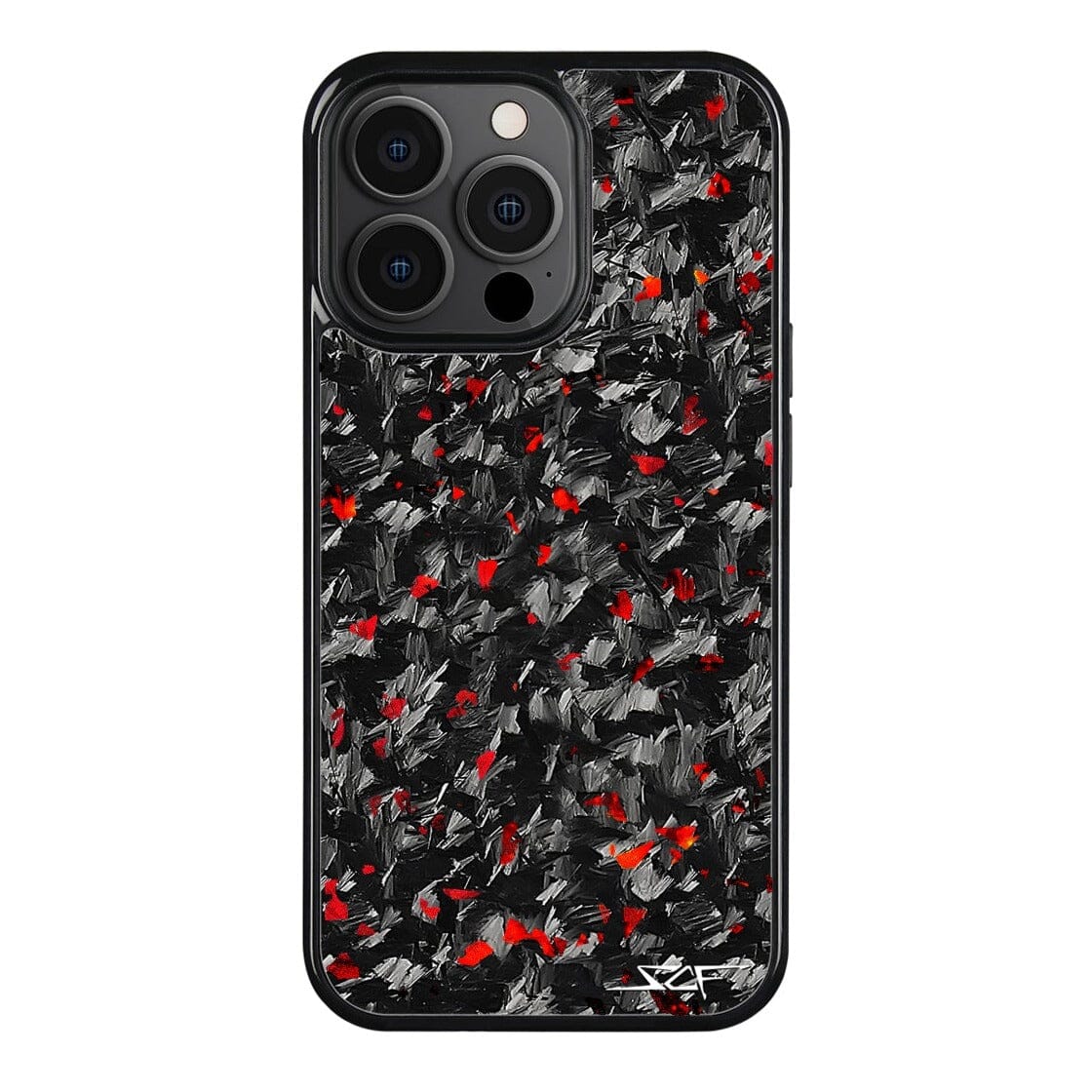 iPhone 13 Pro Real Red Flake Forged Carbon Fiber Phone Case | CLASSIC Series - The Tool Store