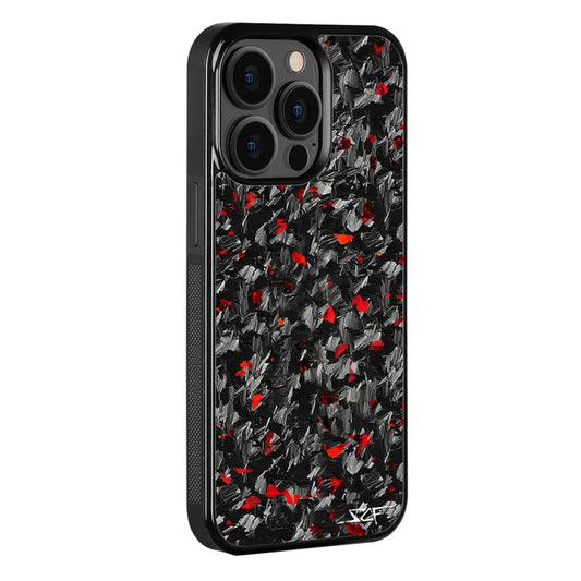 iPhone 13 Pro Real Red Flake Forged Carbon Fiber Phone Case | CLASSIC Series - The Tool Store