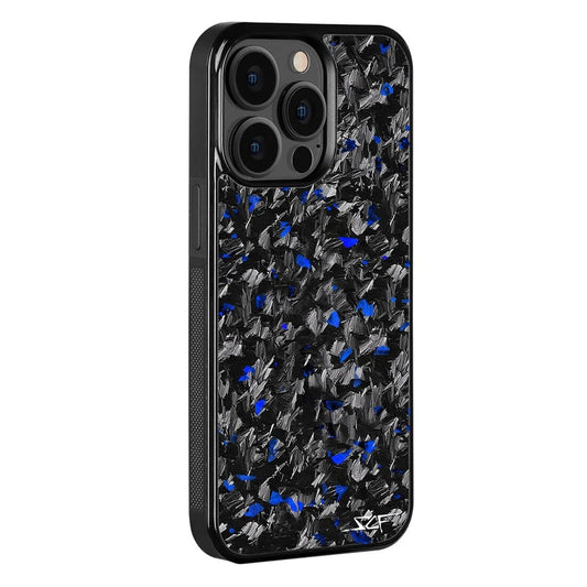 iPhone 14 Pro Max Real Blue Flake Forged Carbon Fiber Phone Case | CLASSIC Series - The Tool Store