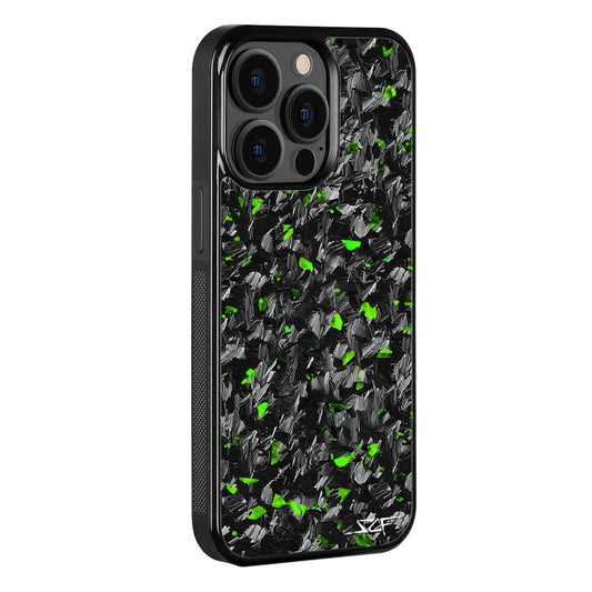 iPhone 14 Pro Max Real Green Flake Forged Carbon Fiber Phone Case | CLASSIC Series - The Tool Store