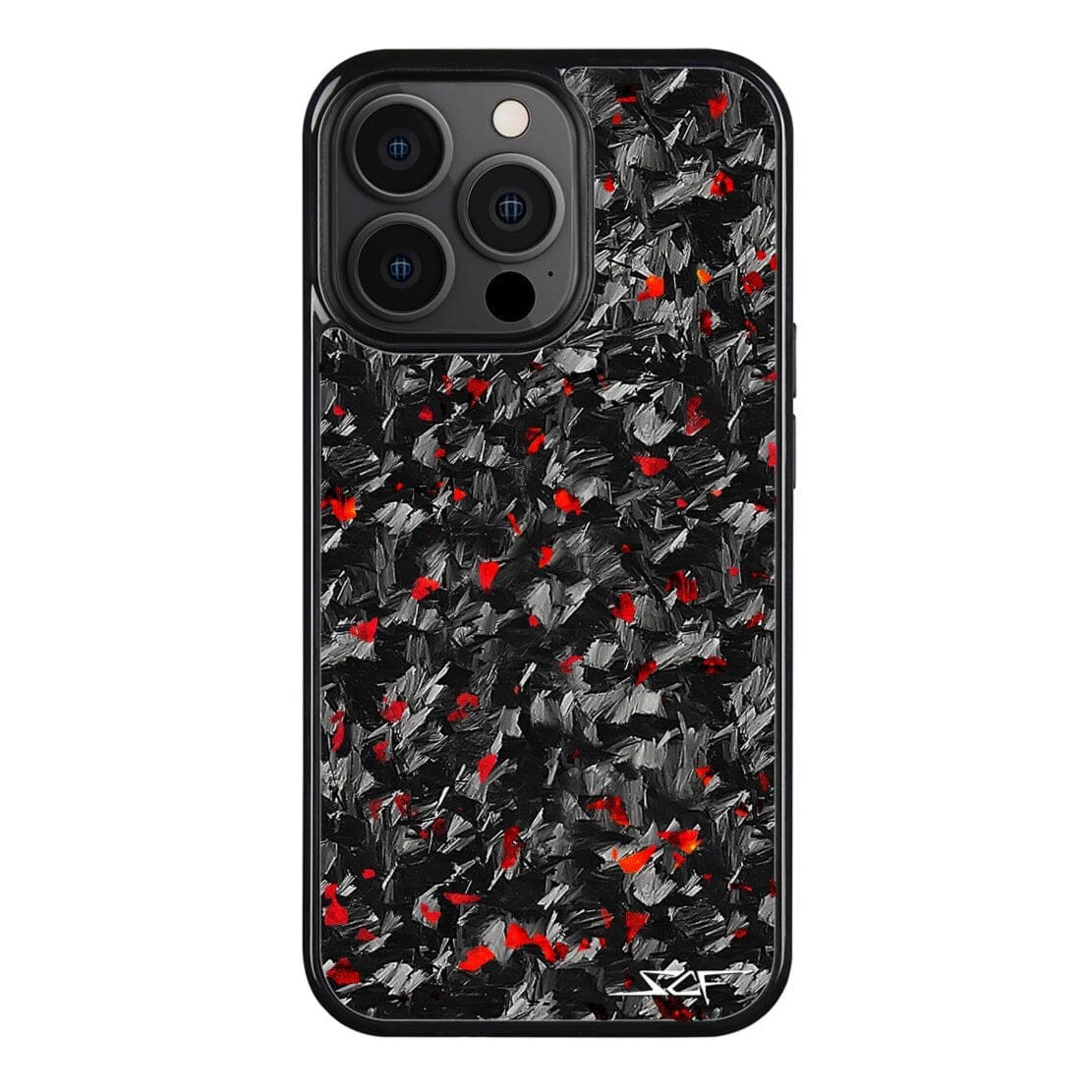 iPhone 14 Pro Max Real Red Flake Forged Carbon Fiber Phone Case | CLASSIC Series - The Tool Store