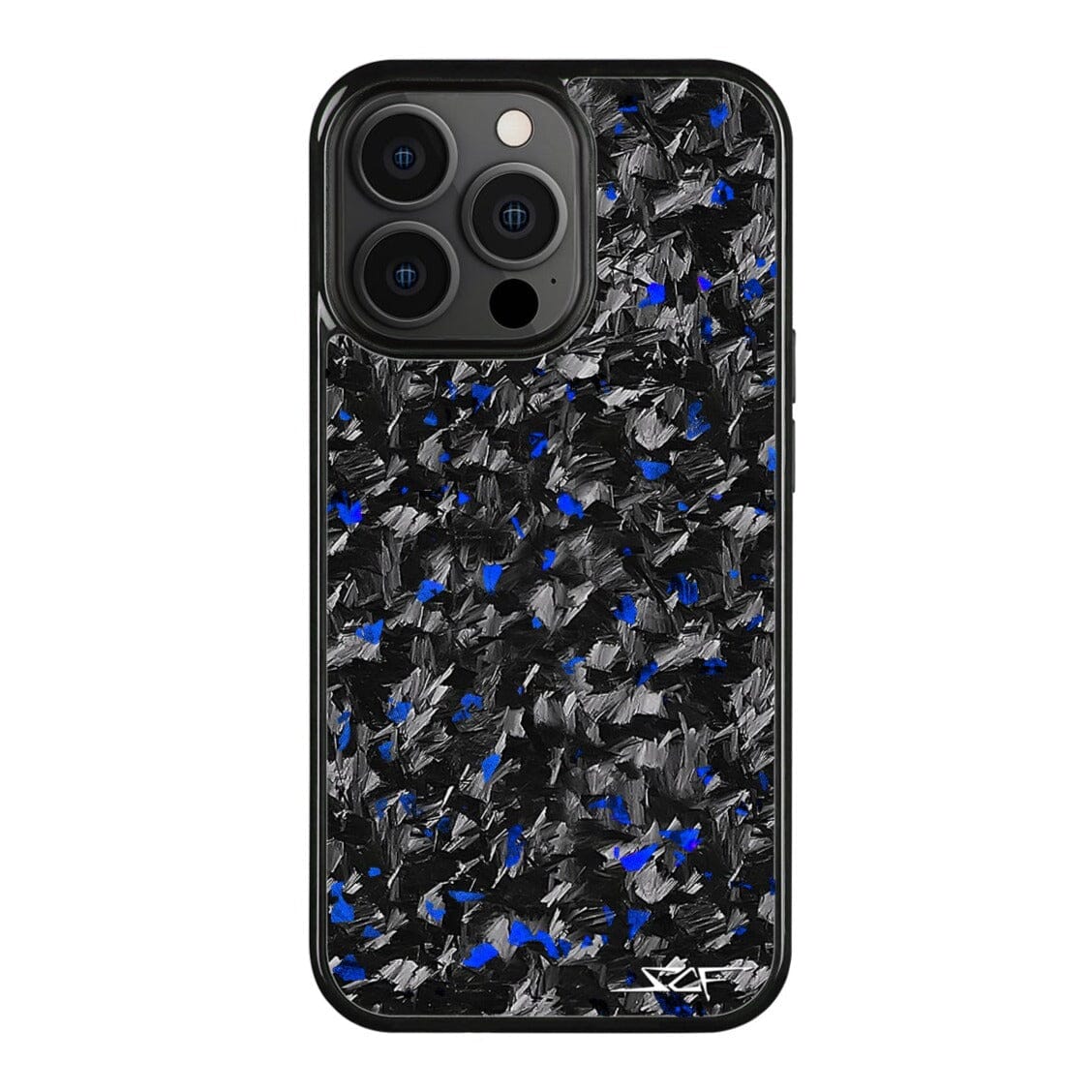 iPhone 14 Pro Real Blue Flake Forged Carbon Fiber Phone Case | CLASSIC Series - The Tool Store