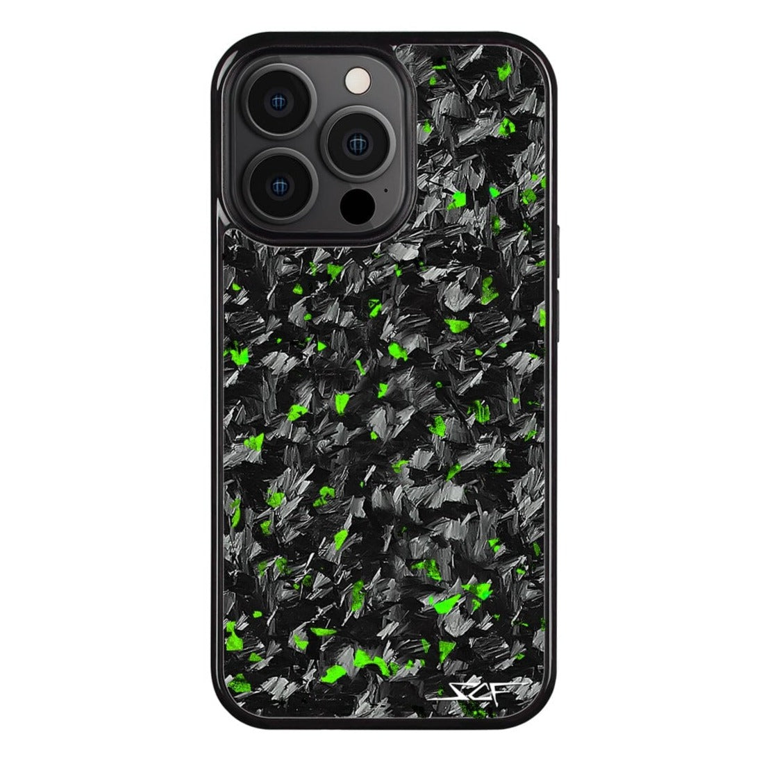 iPhone 14 Pro Real Green Flake Forged Carbon Fiber Phone Case | CLASSIC Series - The Tool Store