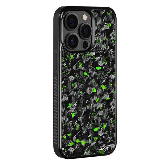 iPhone 14 Pro Real Green Flake Forged Carbon Fiber Phone Case | CLASSIC Series - The Tool Store