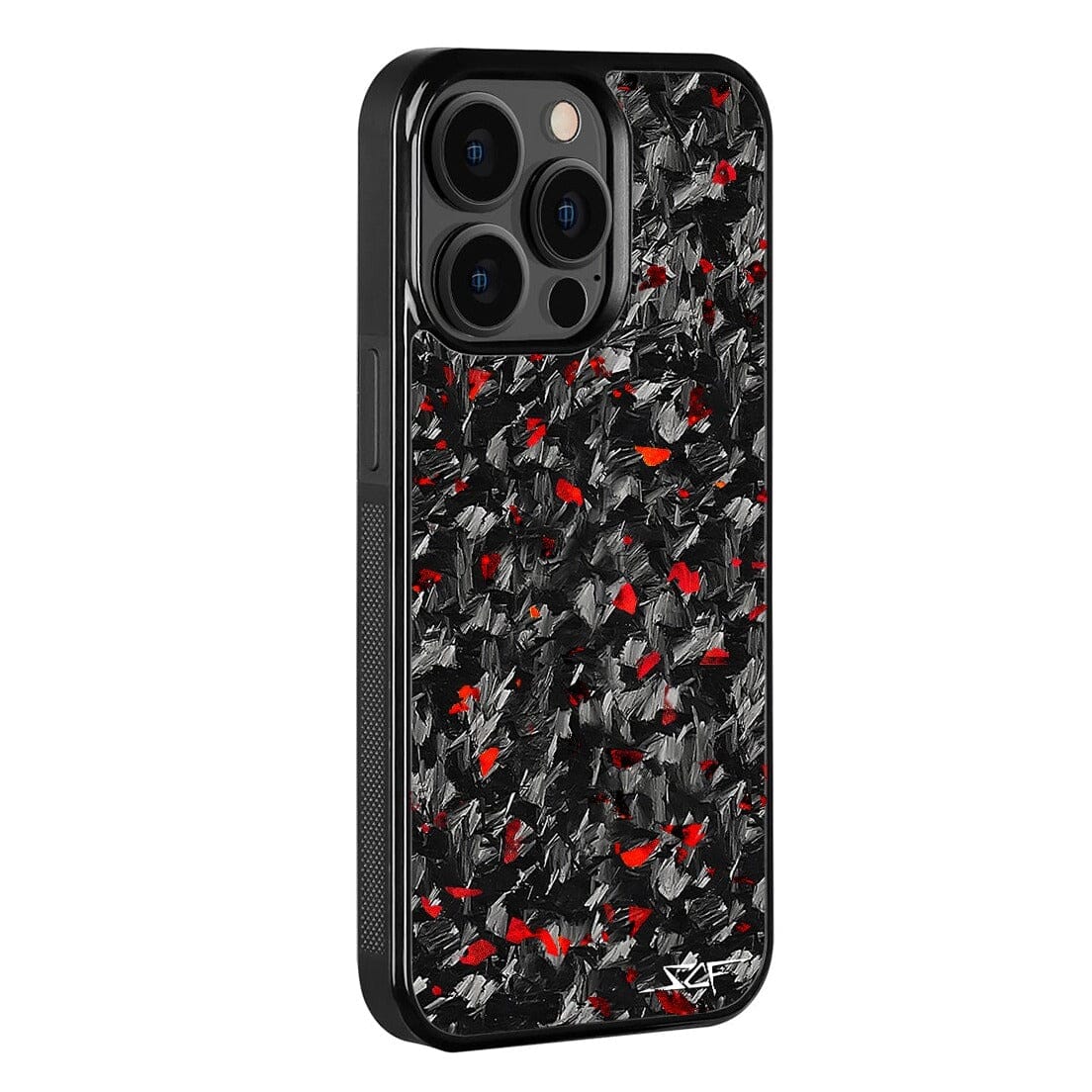 iPhone 14 Pro Real Red Flake Forged Carbon Fiber Phone Case | CLASSIC Series - The Tool Store