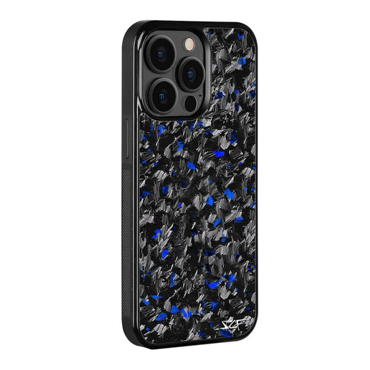 iPhone 15 Pro Max Real Blue Flake Forged Carbon Fiber Phone Case | CLASSIC Series - The Tool Store