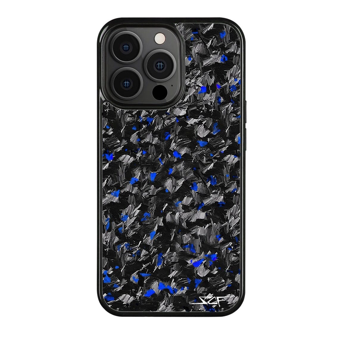 iPhone 15 Pro Max Real Blue Flake Forged Carbon Fiber Phone Case | CLASSIC Series - The Tool Store