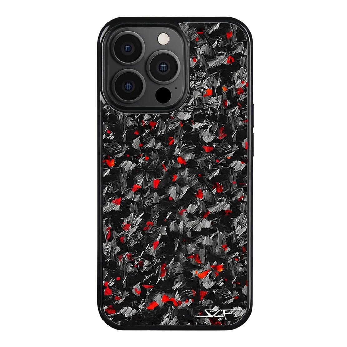 iPhone 15 Pro Max Real Red Flake Forged Carbon Fiber Phone Case | CLASSIC Series - The Tool Store