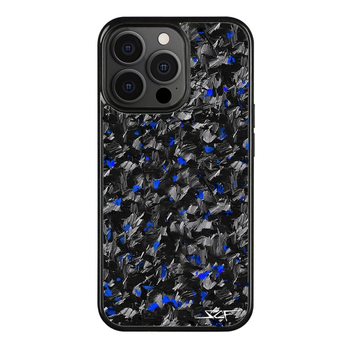 iPhone 15 Pro Real Blue Flake Forged Carbon Fiber Phone Case | CLASSIC Series - The Tool Store