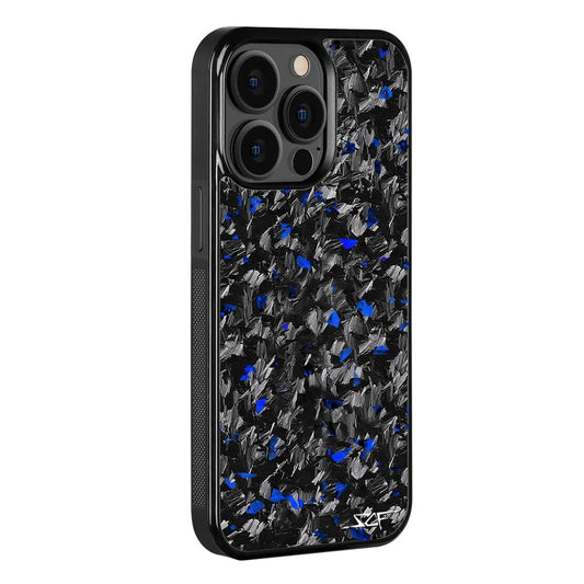 iPhone 15 Pro Real Blue Flake Forged Carbon Fiber Phone Case | CLASSIC Series - The Tool Store