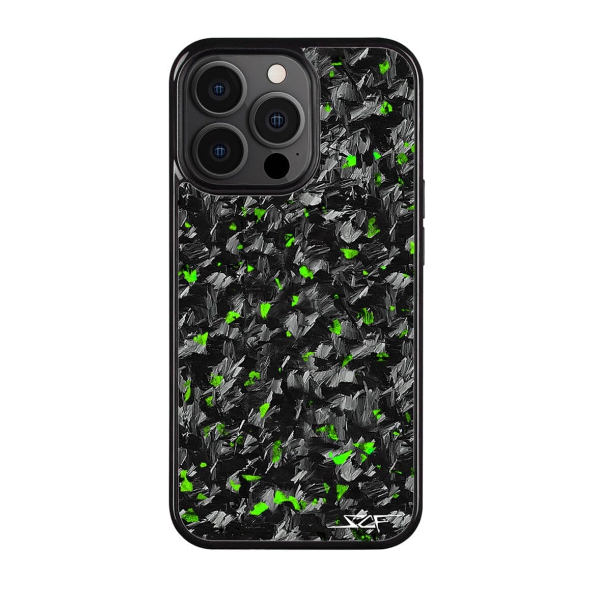 iPhone 15 Pro Real Green Flake Forged Carbon Fiber Phone Case | CLASSIC Series - The Tool Store