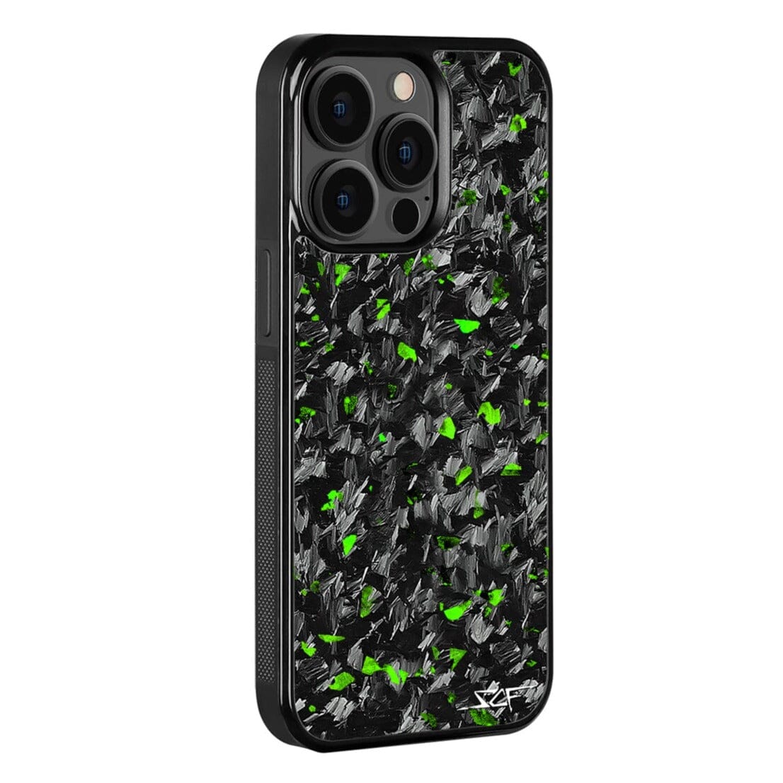 iPhone 15 Pro Real Green Flake Forged Carbon Fiber Phone Case | CLASSIC Series - The Tool Store