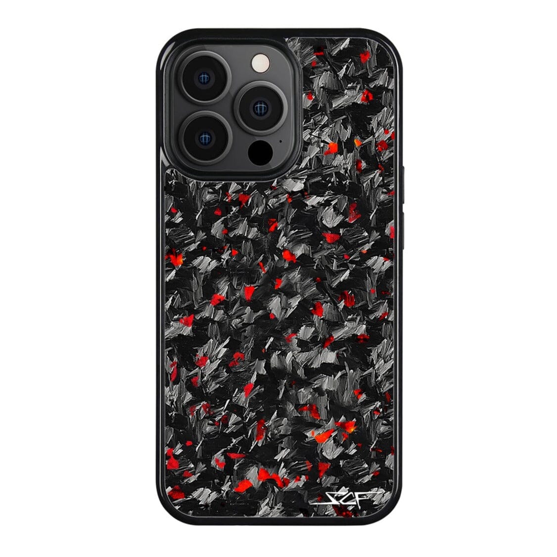 iPhone 15 Pro Real Red Flake Forged Carbon Fiber Phone Case | CLASSIC Series - The Tool Store