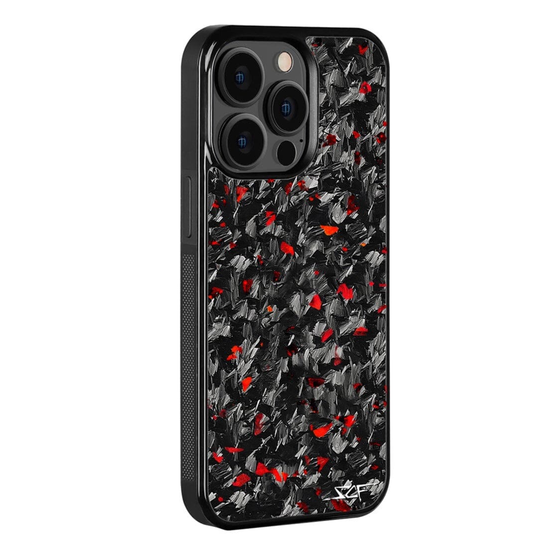 iPhone 15 Pro Real Red Flake Forged Carbon Fiber Phone Case | CLASSIC Series - The Tool Store