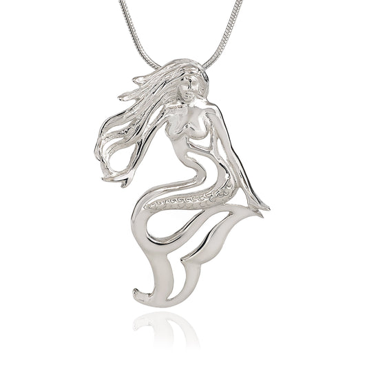 Mermaid Jewelry for Women Sterling Silver- Mermaid Necklaces for Women, Mermaid Gift Ideas for Adults - The Tool Store