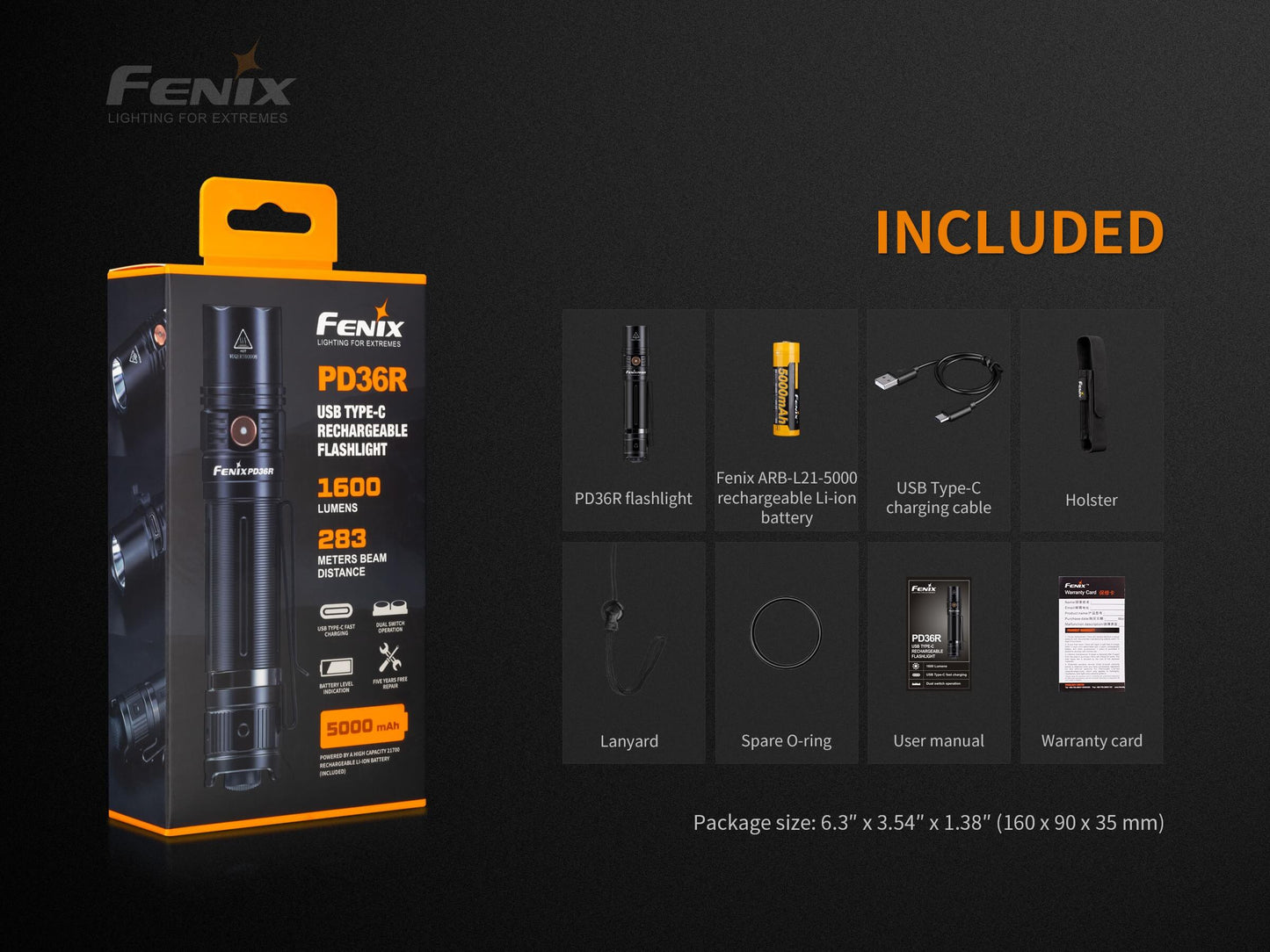 Fenix PD36R Tactical LED Flashlight - Discontinued - The Tool Store