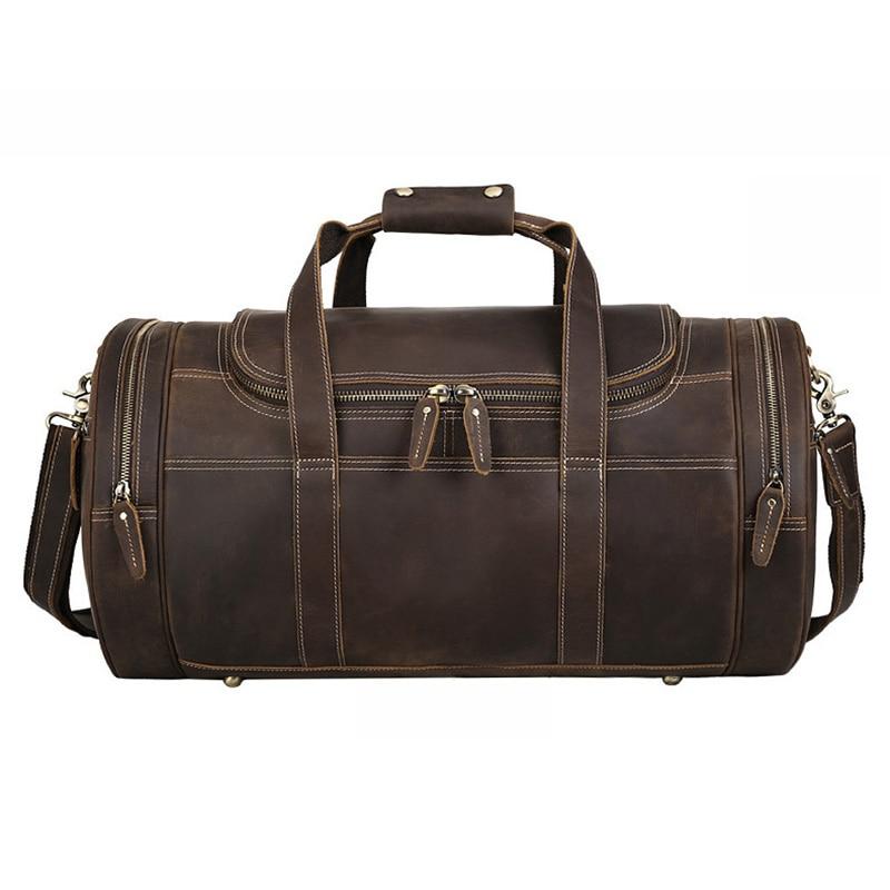 The Wainwright Weekender | Round  Vintage Leather Weekender - The Tool Store