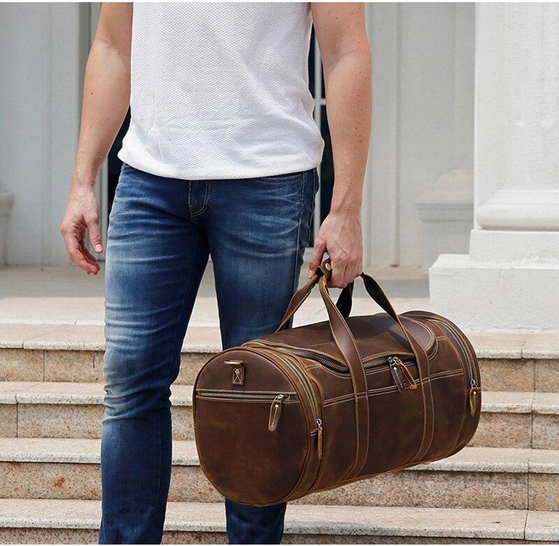 The Wainwright Weekender | Round  Vintage Leather Weekender - The Tool Store