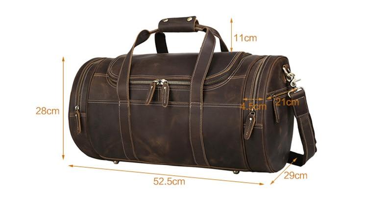 The Wainwright Weekender | Round  Vintage Leather Weekender - The Tool Store