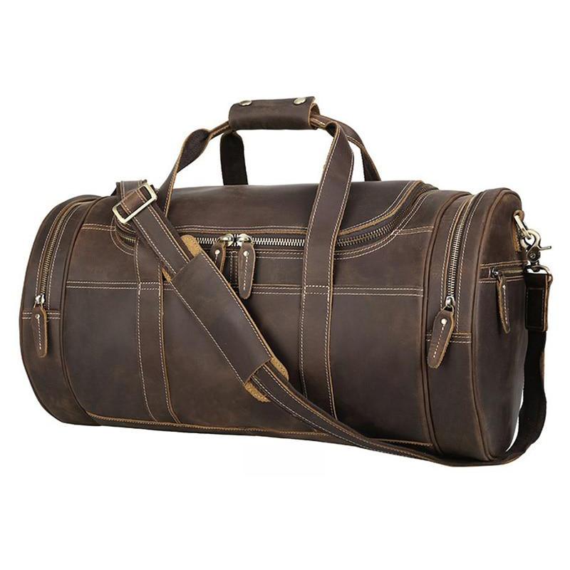 The Wainwright Weekender | Round  Vintage Leather Weekender - The Tool Store