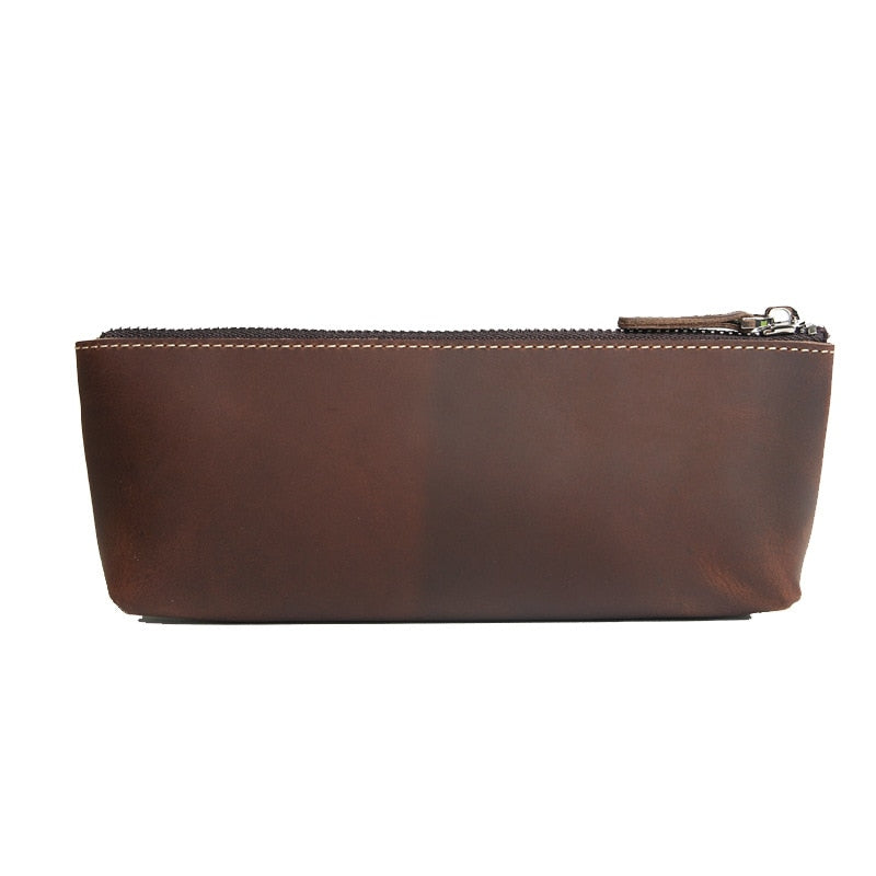 The Pallavi | Handmade Leather Pencil Case - Leather Makeup Bag - The Tool Store