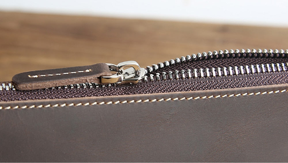 The Pallavi | Handmade Leather Pencil Case - Leather Makeup Bag - The Tool Store