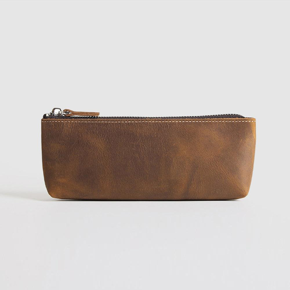 The Pallavi | Handmade Leather Pencil Case - Leather Makeup Bag - The Tool Store