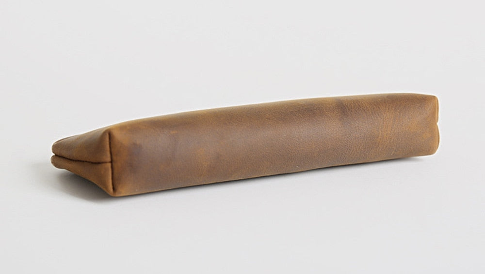 The Pallavi | Handmade Leather Pencil Case - Leather Makeup Bag - The Tool Store