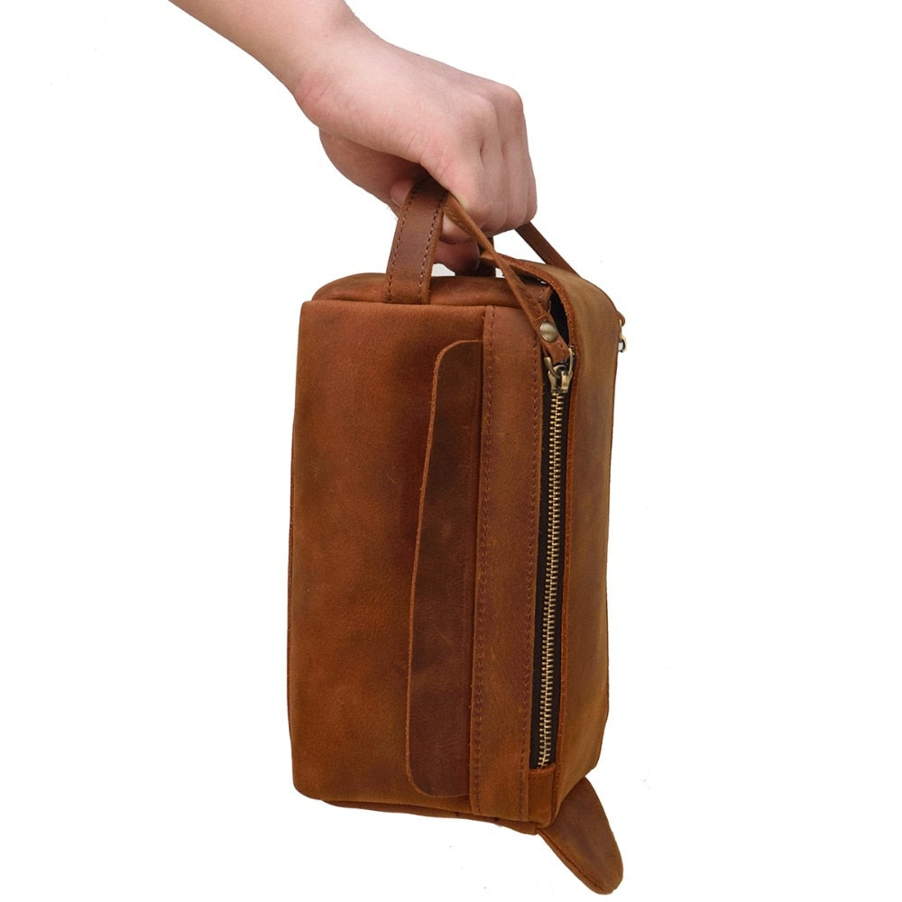 Dado Leather Dopp Kit | Handmade Leather Toiletry Bag - The Tool Store