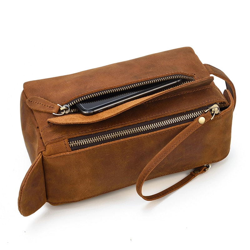 Dado Leather Dopp Kit | Handmade Leather Toiletry Bag - The Tool Store