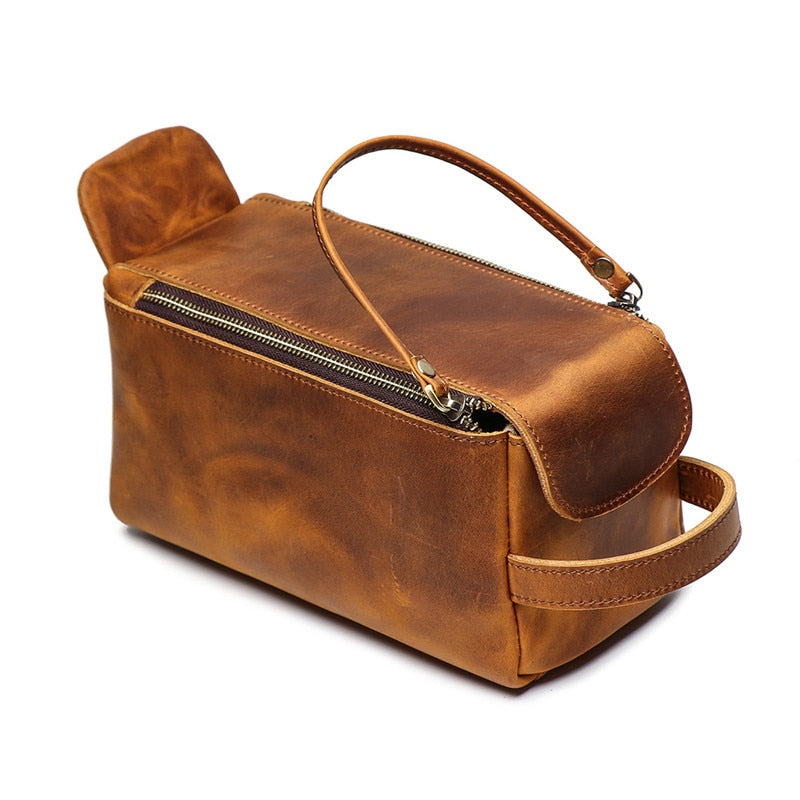 Dado Leather Dopp Kit | Handmade Leather Toiletry Bag - The Tool Store