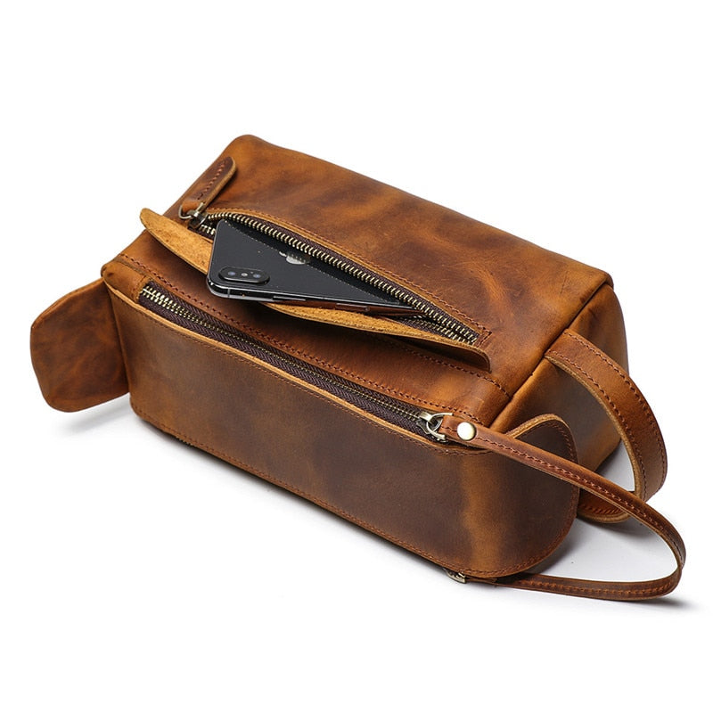 Dado Leather Dopp Kit | Handmade Leather Toiletry Bag - The Tool Store