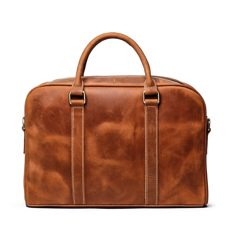 The Bjorn Leather Laptop Bag | Vintage Leather Briefcase - The Tool Store