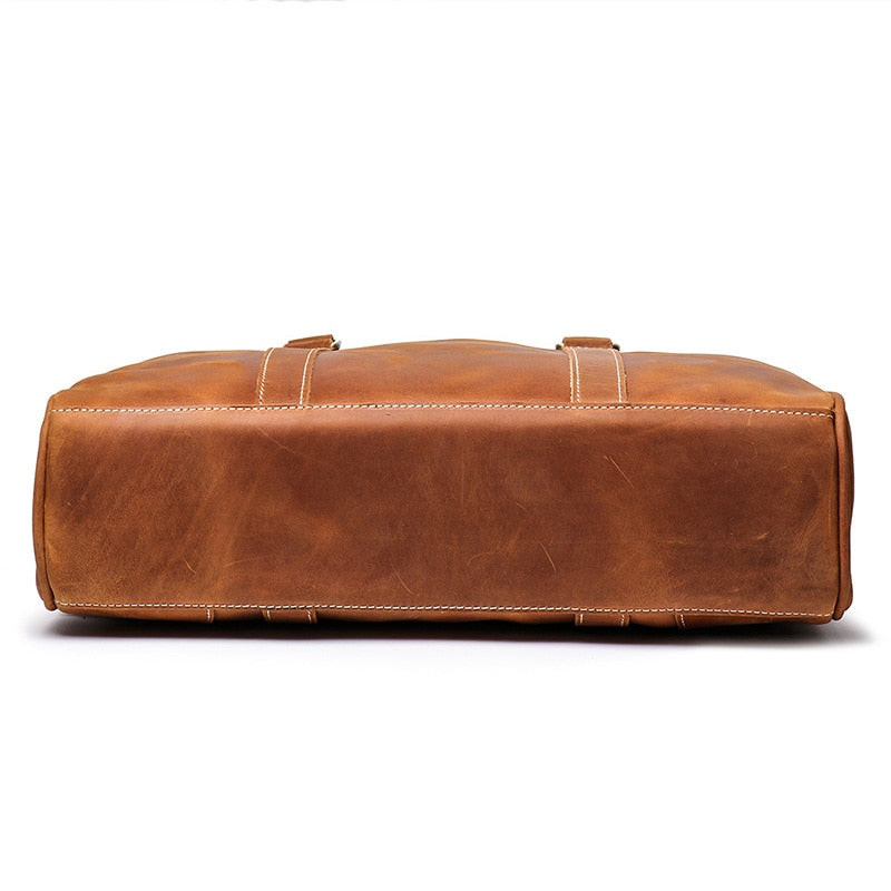 The Bjorn Leather Laptop Bag | Vintage Leather Briefcase - The Tool Store