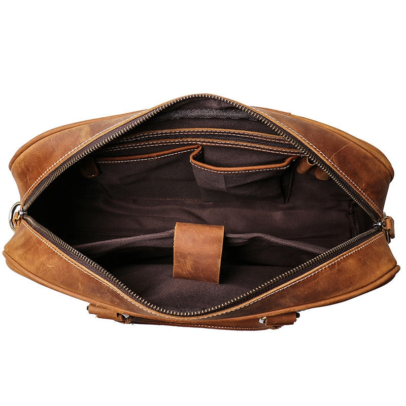 The Bjorn Leather Laptop Bag | Vintage Leather Briefcase - The Tool Store