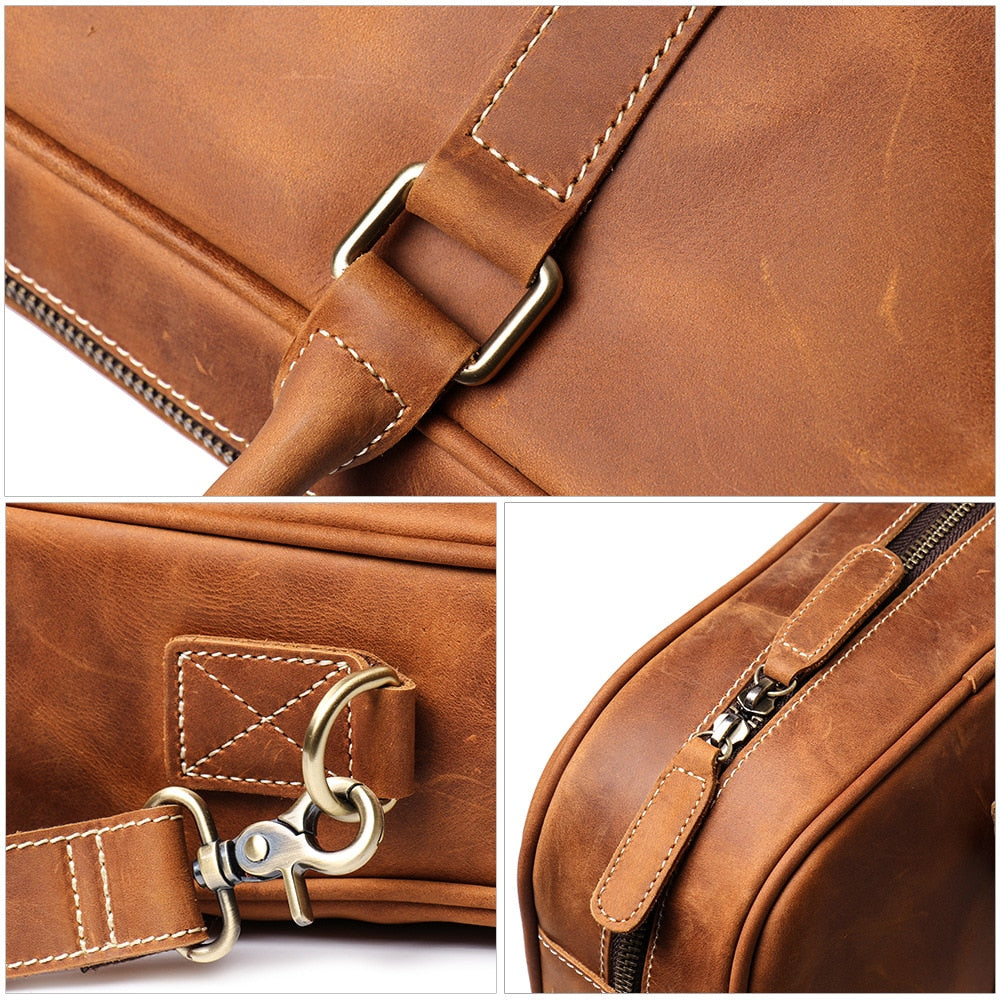 The Bjorn Leather Laptop Bag | Vintage Leather Briefcase - The Tool Store