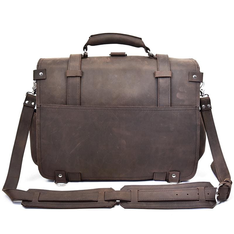 The Gustav Messenger Bag | Large Capacity Vintage Leather Messenger Bag - The Tool Store